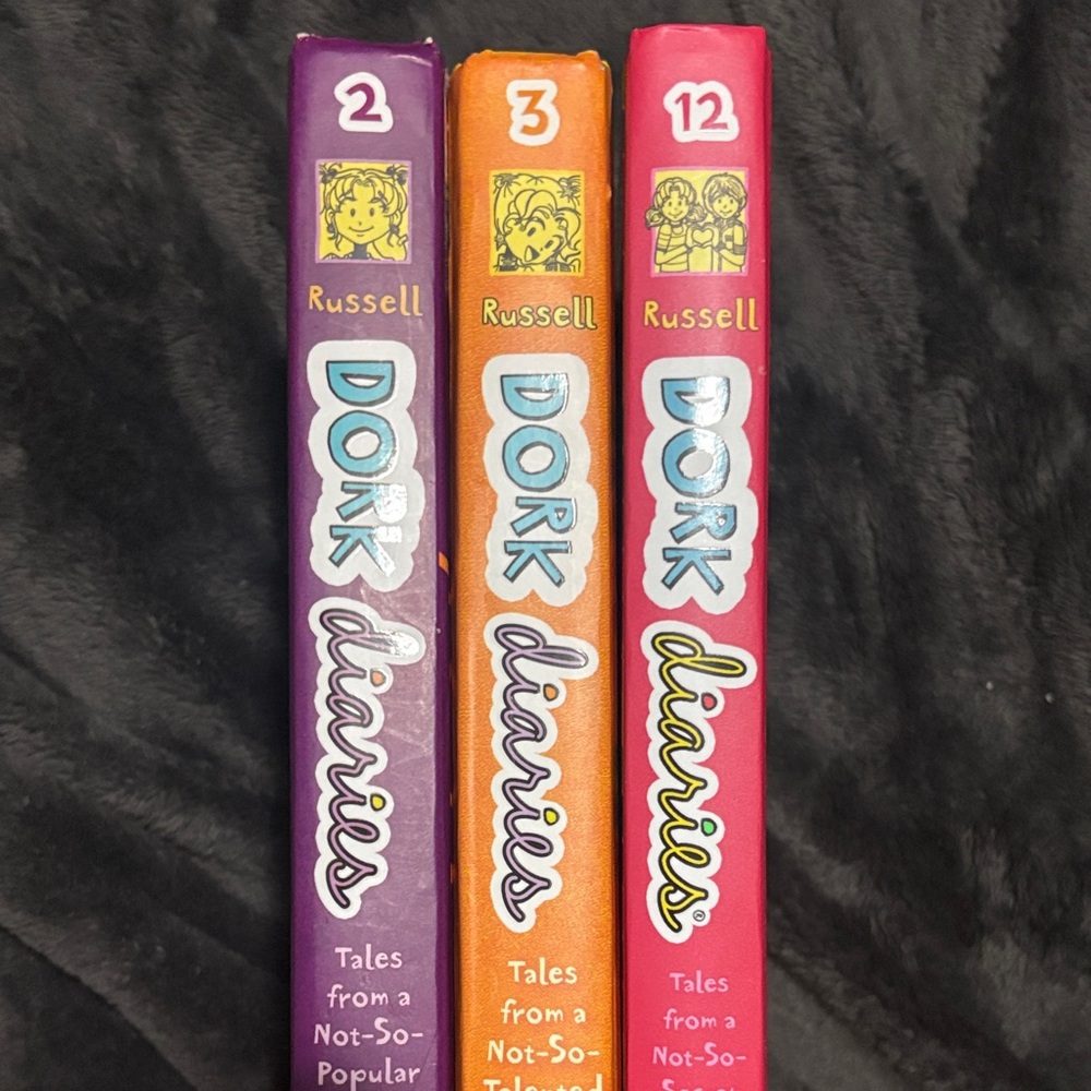 Dork Diaries Book Set by Russell - Purple, Orange, Red